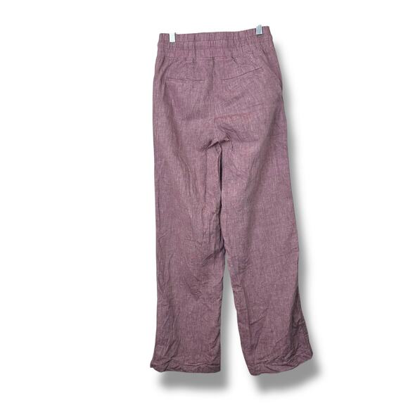 Athleta Tawny Rose Cabo Linen High Waist Wide Leg Beach Pull-On Casual Pants - Picture 8 of 11